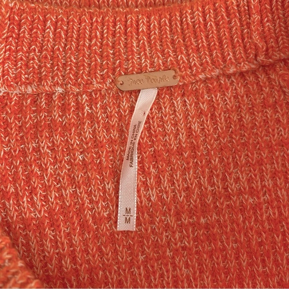 Free People Vibrant Orange Too Good Mock Neck Sweater Size M - Picture 5 of 7